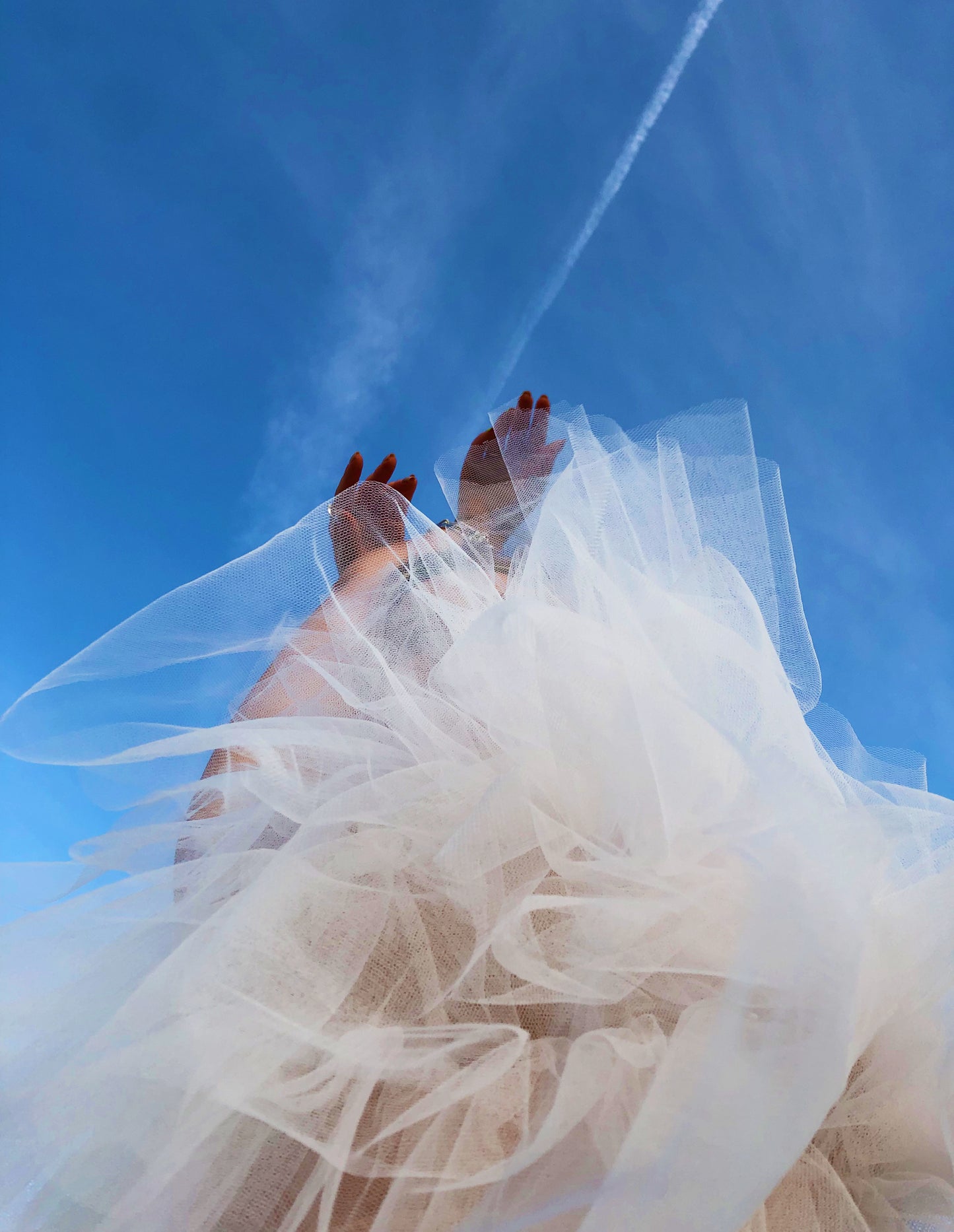 White Gathered Tulle Bodice