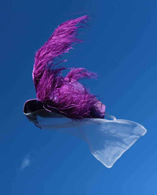 Purple Print Feather Bodice